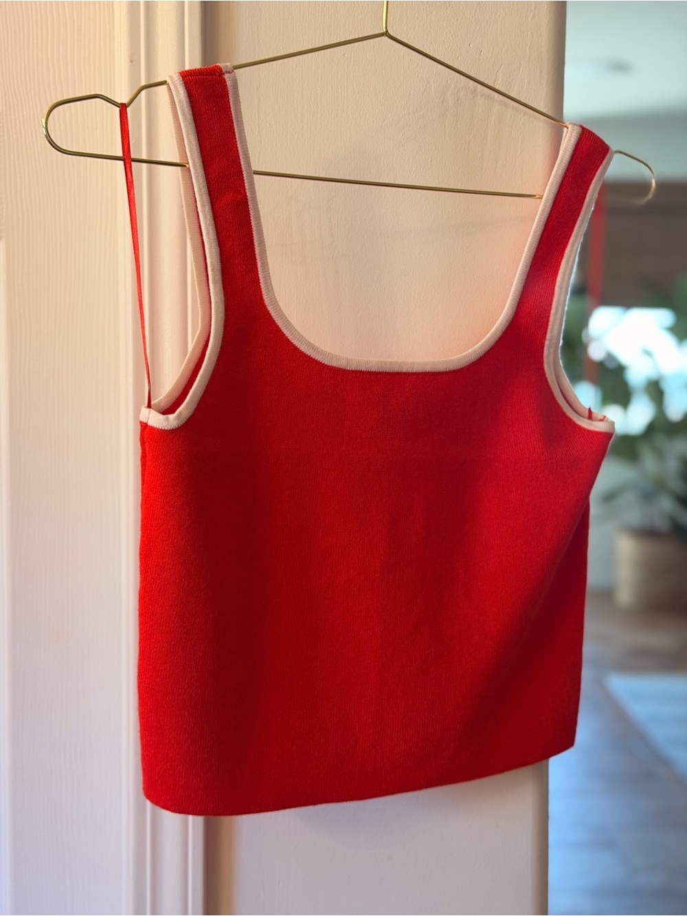 Vici Red Tank Top with White Trim